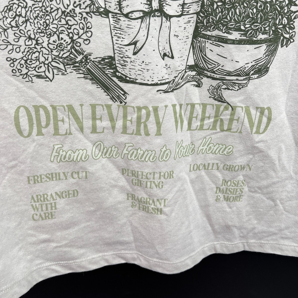 NEW zoe + Liv green ringer retro t-shirt granola girl botanical eco cottagecore - Picture 3 of 9